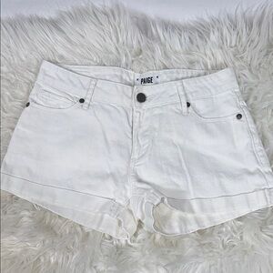 PAIGE Women's Cream Jean Shorts